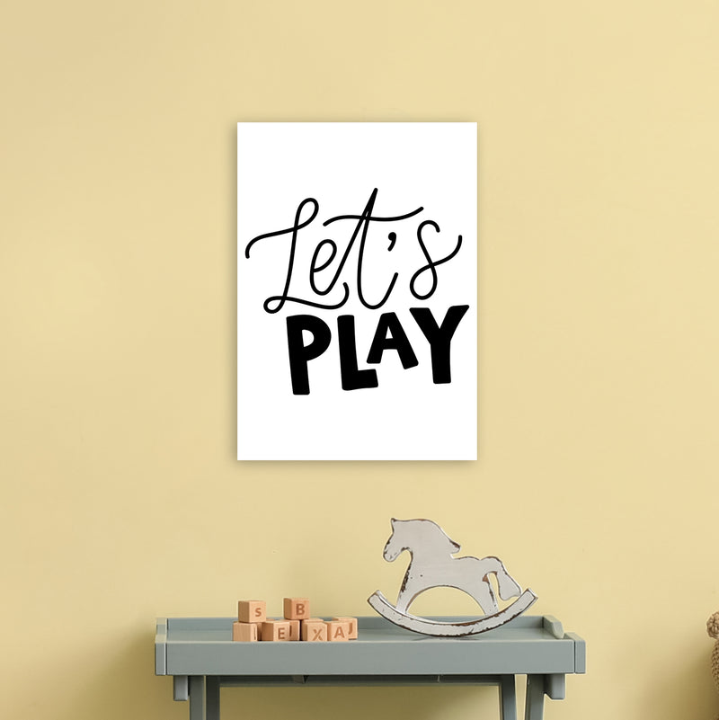 Let'S Play Black  Art Print by Pixy Paper A3 Black Frame