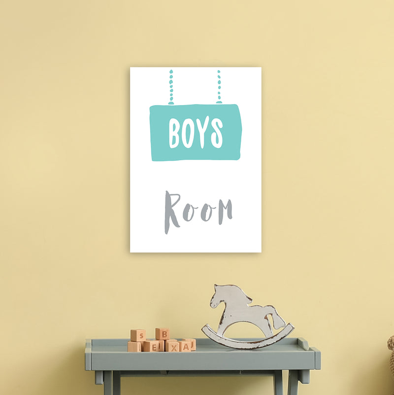 Boys Room Mint  Art Print by Pixy Paper A3 Black Frame