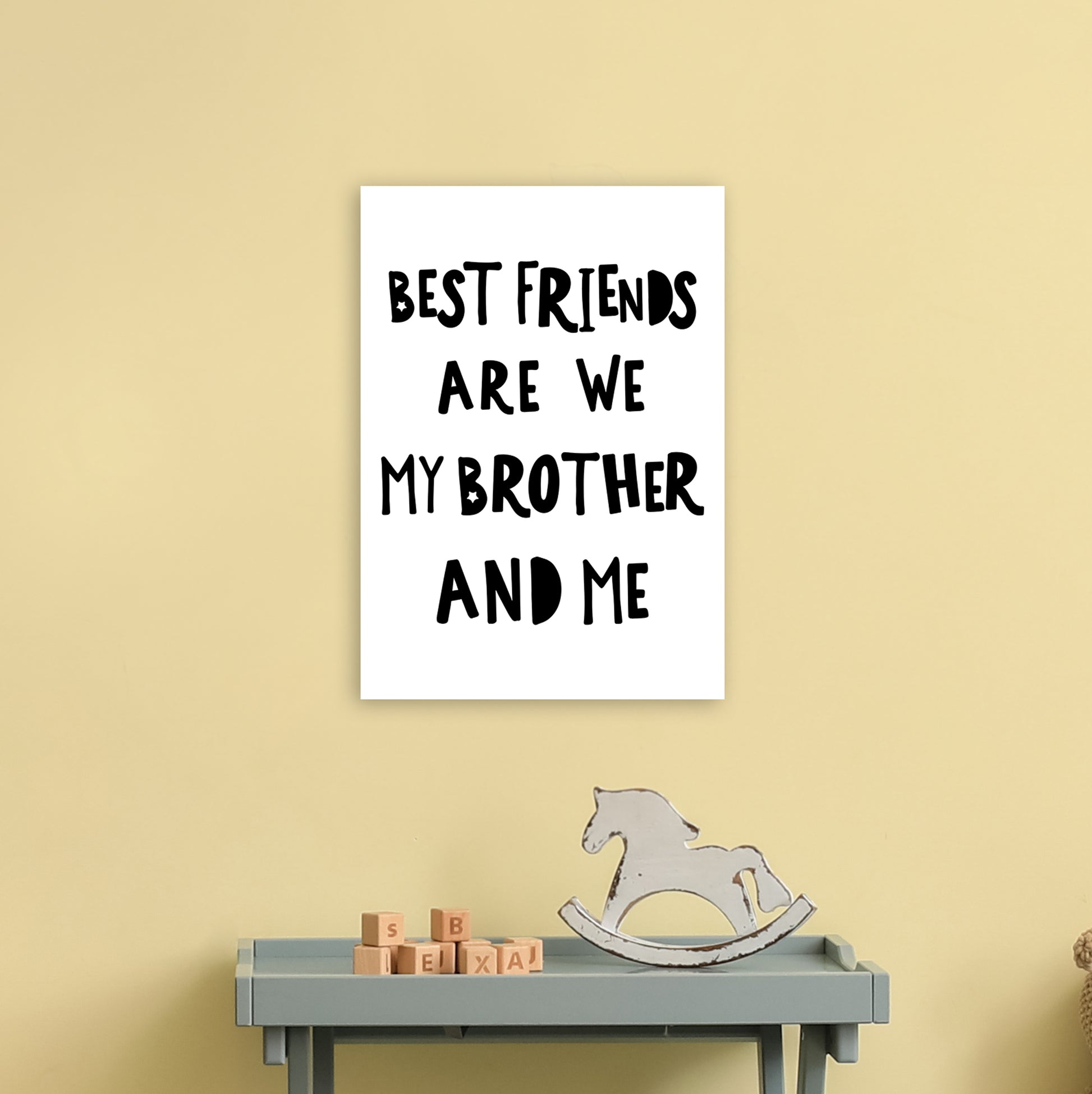 Best Friends  Art Print by Pixy Paper A3 Black Frame