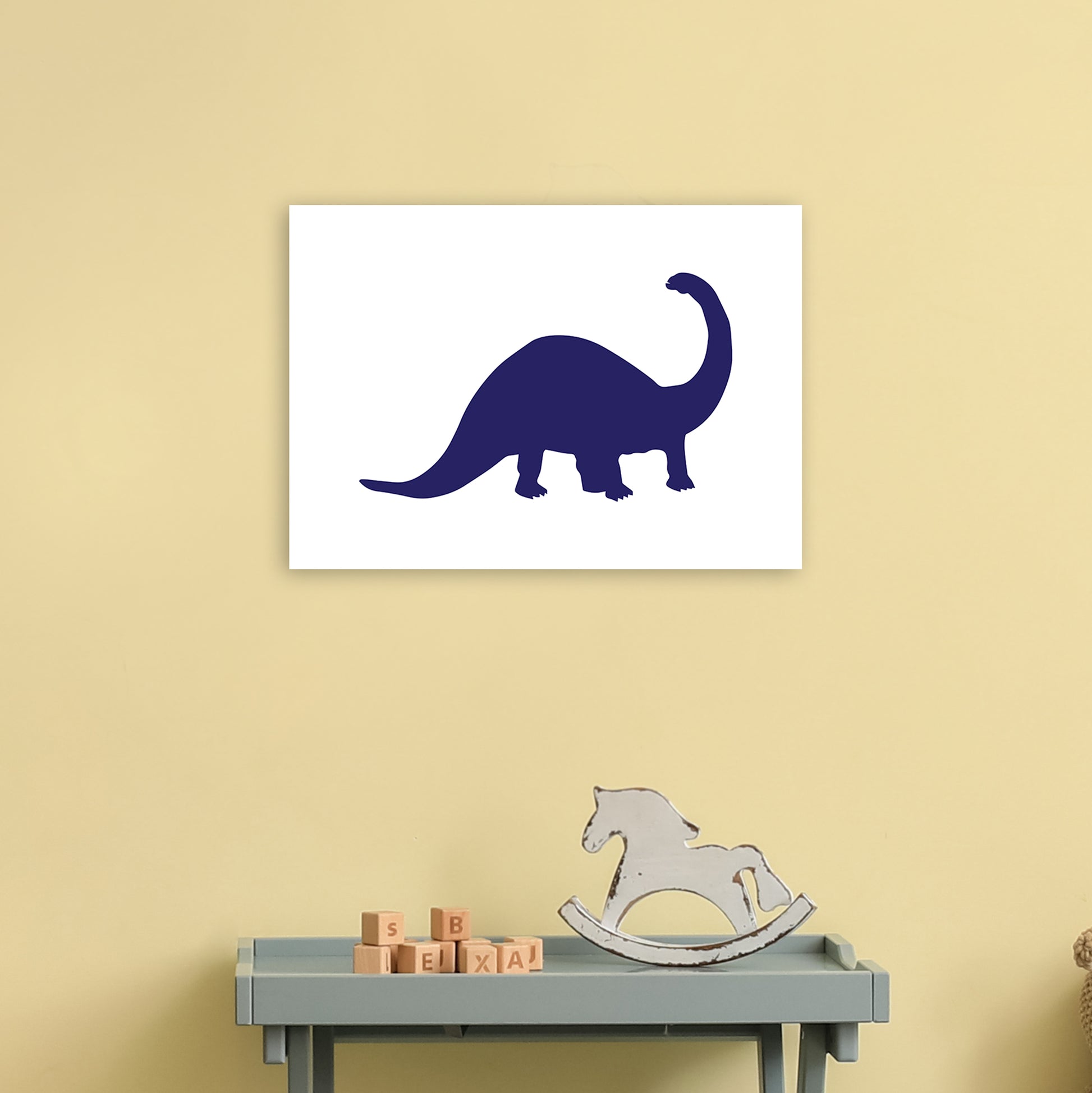 Sauro Navy  Art Print by Pixy Paper A3 Black Frame