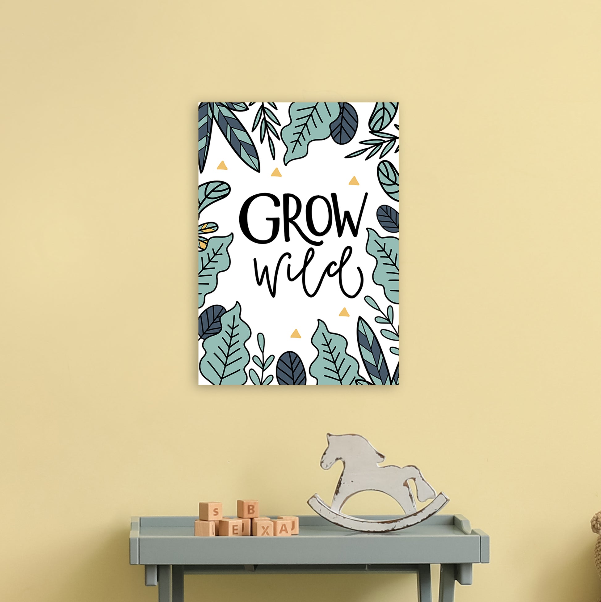 Grow Wild  Art Print by Pixy Paper A3 Black Frame