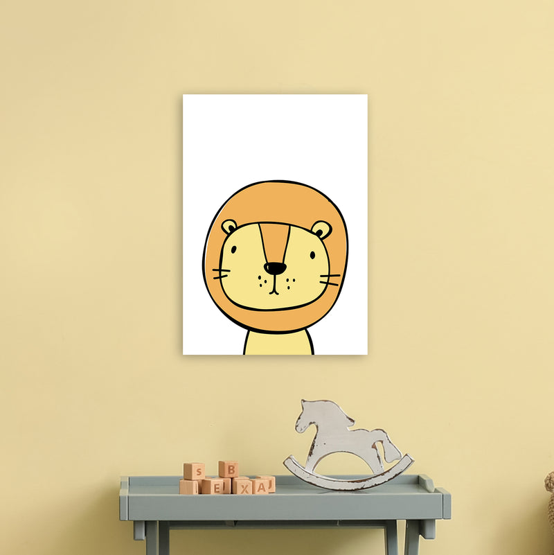 Lion  Art Print by Pixy Paper A3 Black Frame