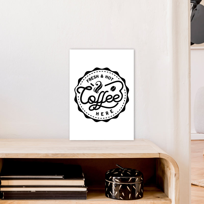 Fresh And Hot Coffee  Art Print by Pixy Paper A3 Black Frame