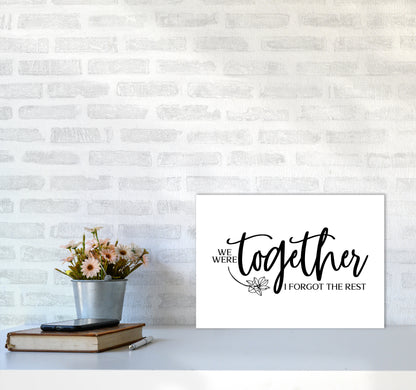 We Were Together Landscape  Art Print by Pixy Paper A3 Black Frame