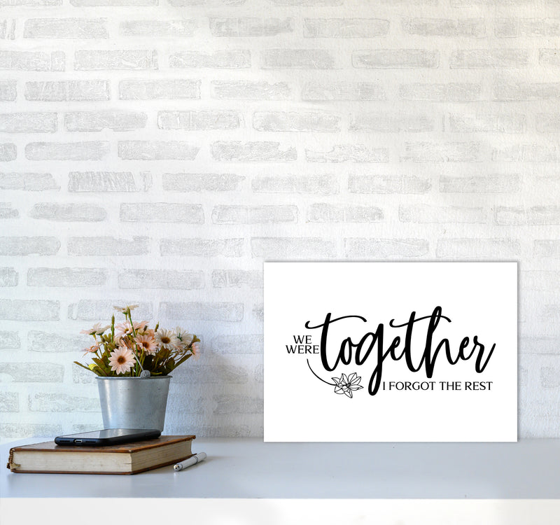We Were Together Landscape  Art Print by Pixy Paper A3 Black Frame
