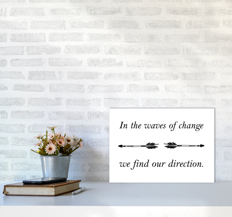 In The Waves Of Change  Art Print by Pixy Paper A3 Black Frame