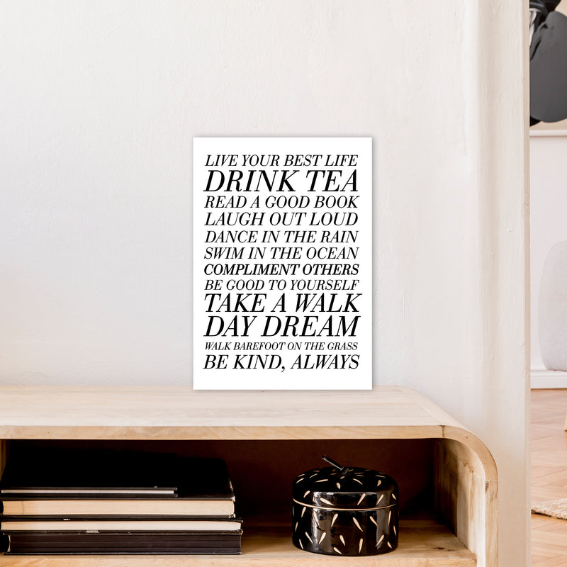 Live Your Best Life  Art Print by Pixy Paper A3 Black Frame