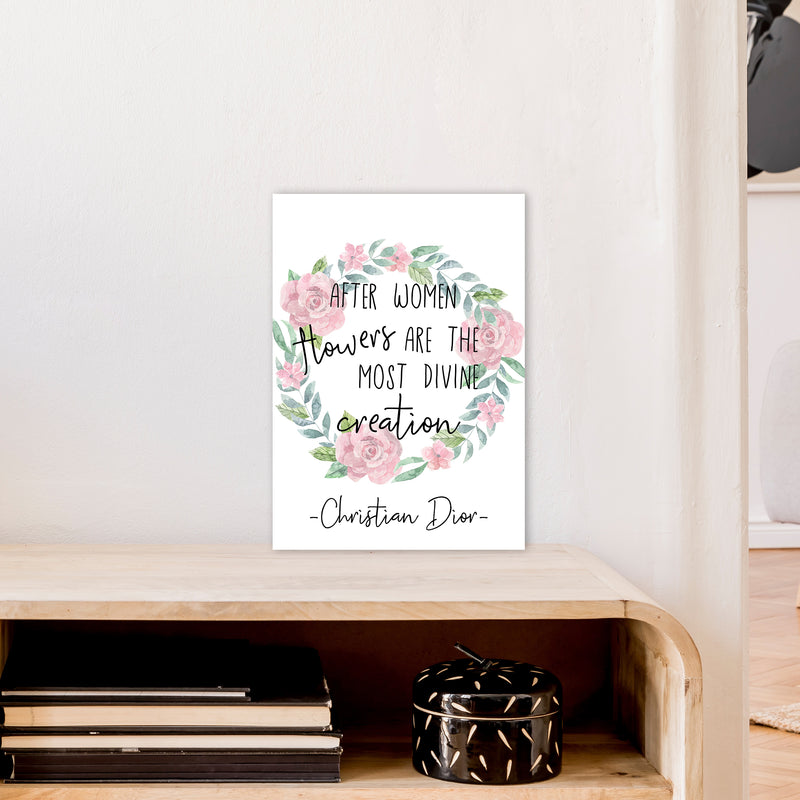 After Women Flowers  Art Print by Pixy Paper A3 Black Frame