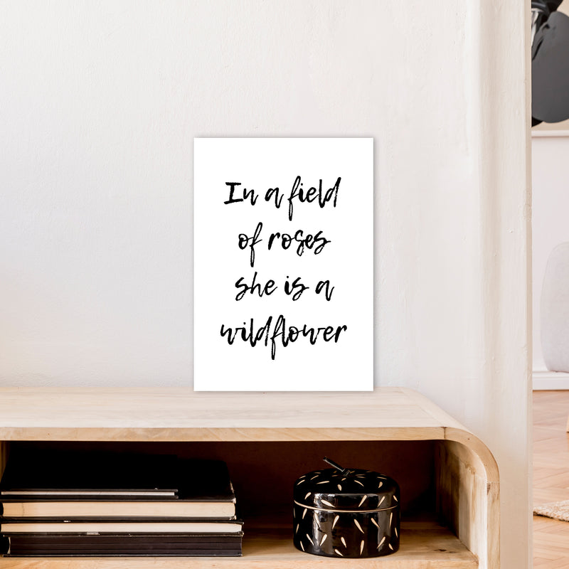In A Field Of Roses  Art Print by Pixy Paper A3 Black Frame