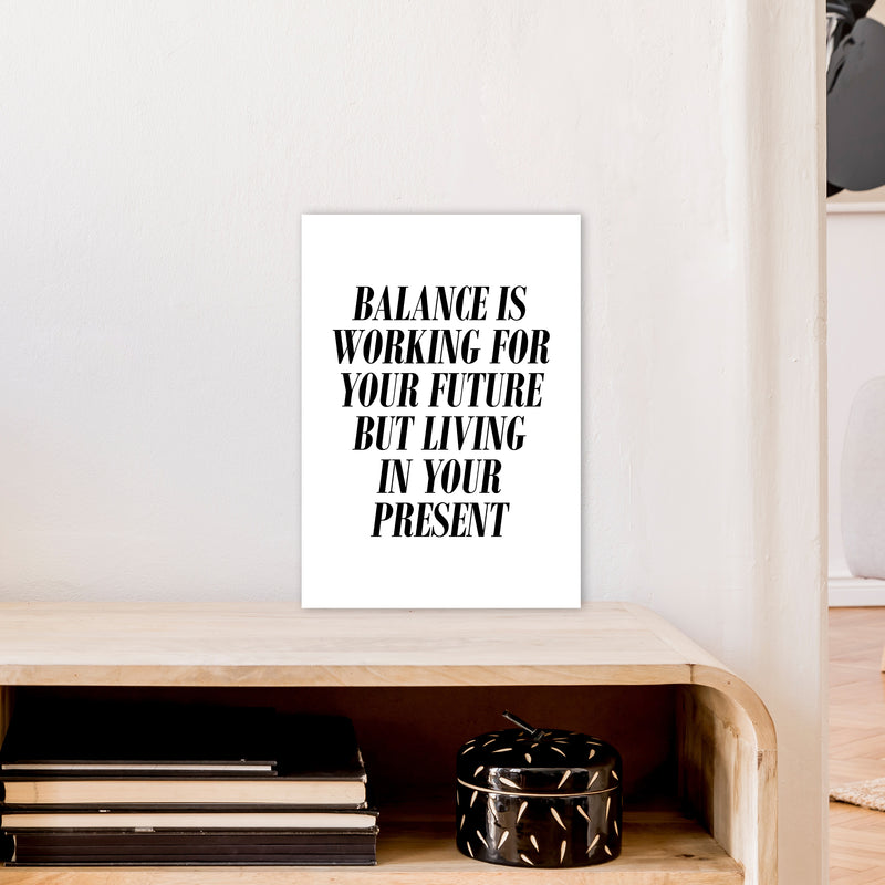Balance Is  Art Print by Pixy Paper A3 Black Frame