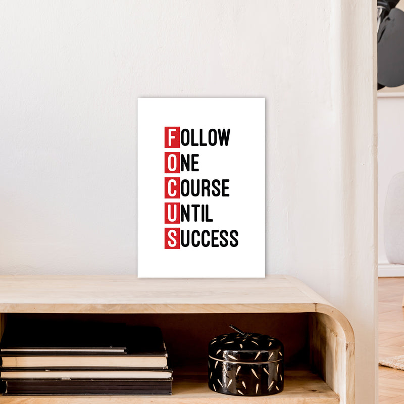 Focus Red  Art Print by Pixy Paper A3 Black Frame