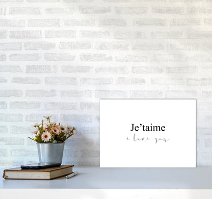 Je'Taime  Art Print by Pixy Paper A3 Black Frame
