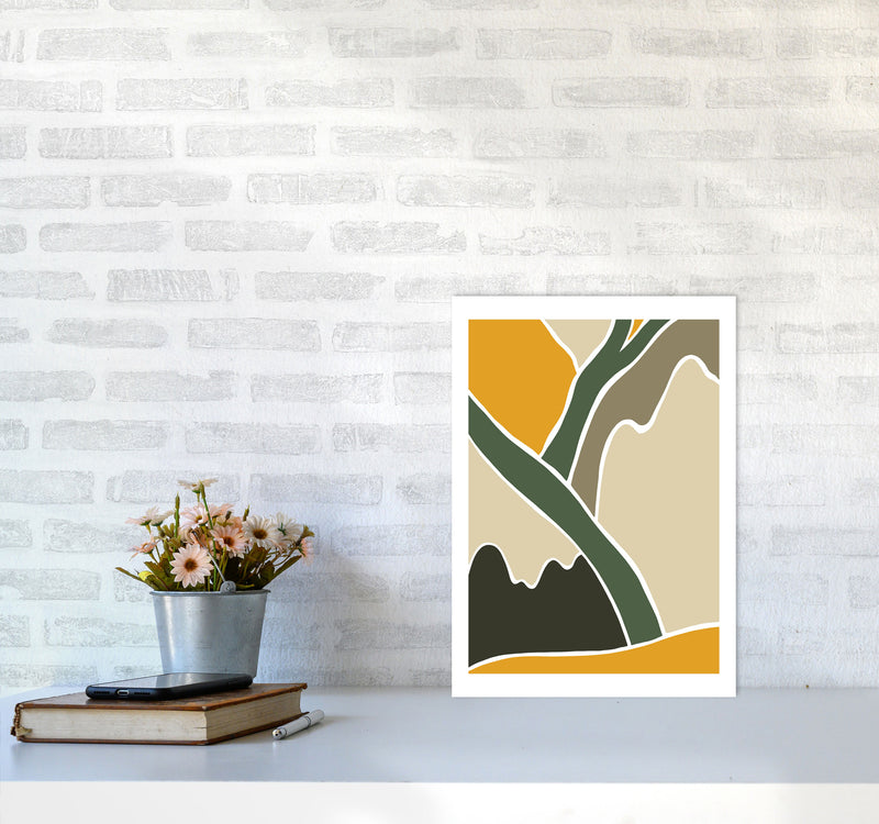 Wild Collection Mountains Abstract Art Print by Pixy Paper A3 Black Frame