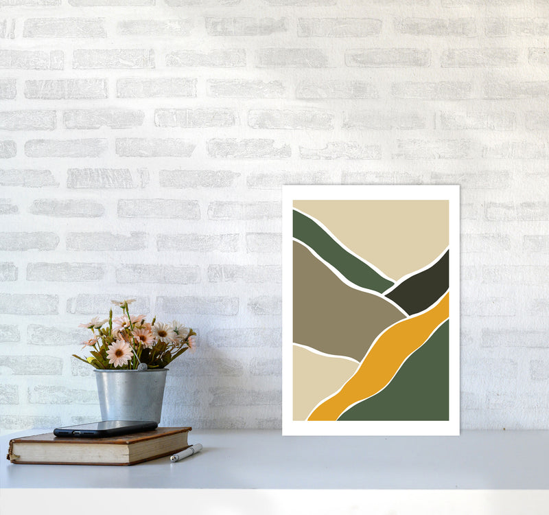Wild Collection Rocky Roads Abstract Art Print by Pixy Paper A3 Black Frame