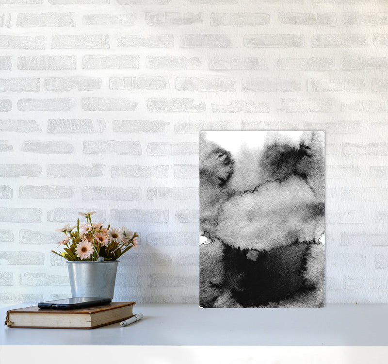 Majestic Monochrome Watercolour 14 Art Print by Pixy Paper A3 Black Frame