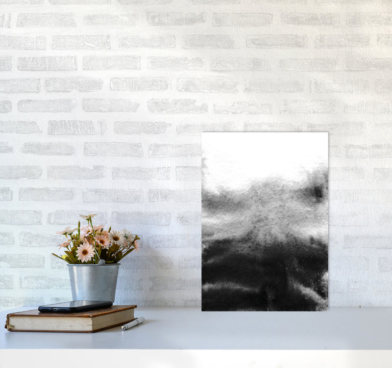 Majestic Monochrome Watercolour 19 Art Print by Pixy Paper A3 Black Frame