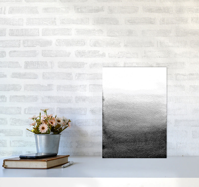 Majestic Monochrome Watercolour 13 Art Print by Pixy Paper A3 Black Frame