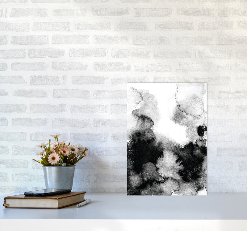 Majestic Monochrome Watercolour 12 Art Print by Pixy Paper A3 Black Frame