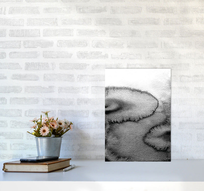 Majestic Monochrome Watercolour 15 Art Print by Pixy Paper A3 Black Frame