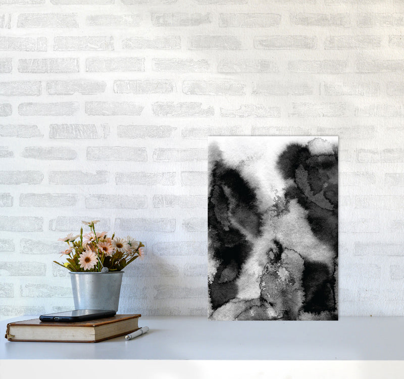 Majestic Monochrome Watercolour 11 Art Print by Pixy Paper A3 Black Frame