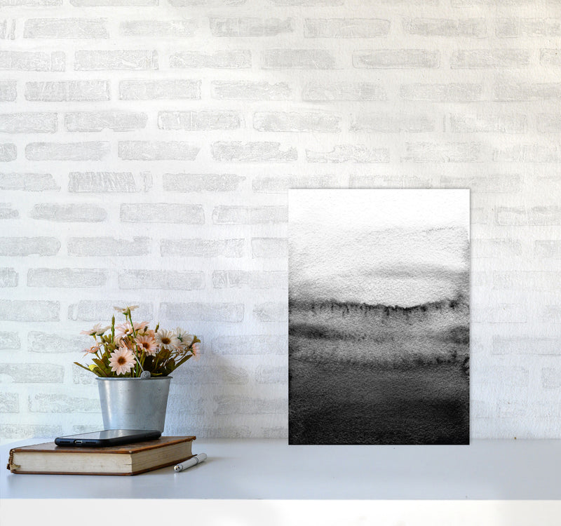 Majestic Monochrome Watercolour 18 Art Print by Pixy Paper A3 Black Frame