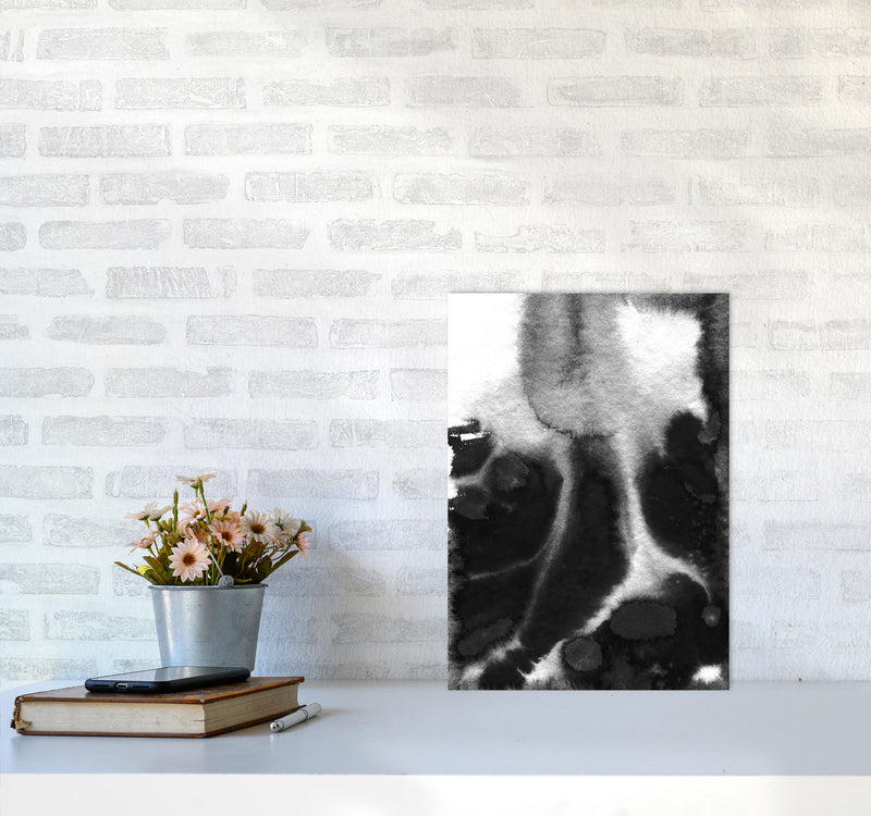 Majestic Monochrome Watercolour 20 Art Print by Pixy Paper A3 Black Frame