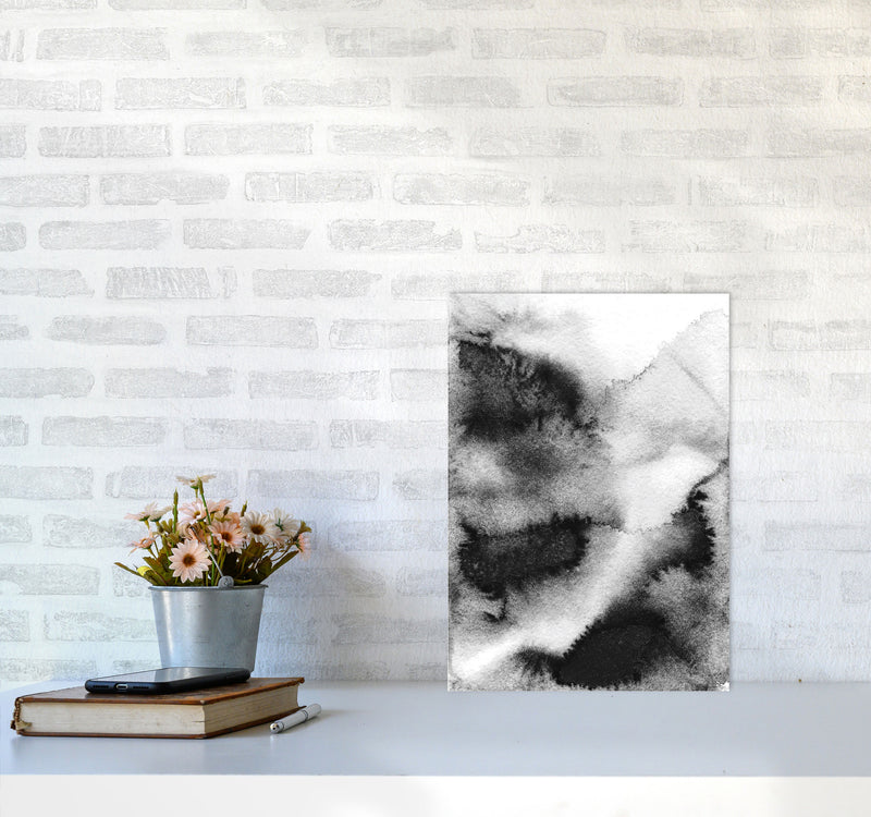 Majestic Monochrome Watercolour 03 Art Print by Pixy Paper A3 Black Frame
