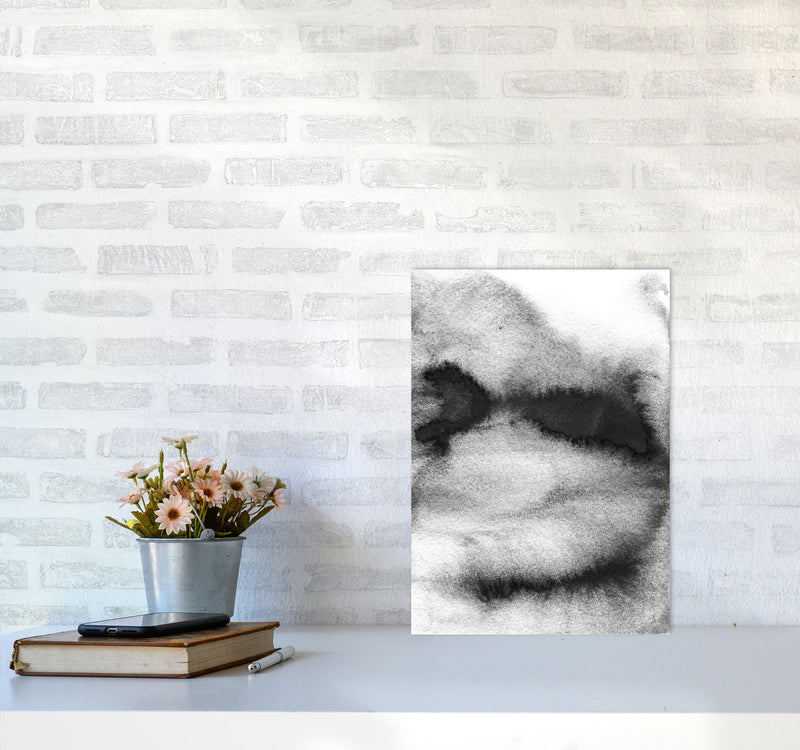 Majestic Monochrome Watercolour 08 Art Print by Pixy Paper A3 Black Frame