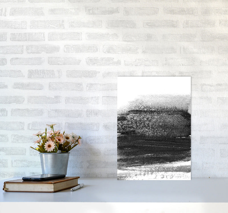 Majestic Monochrome Watercolour 01 Art Print by Pixy Paper A3 Black Frame