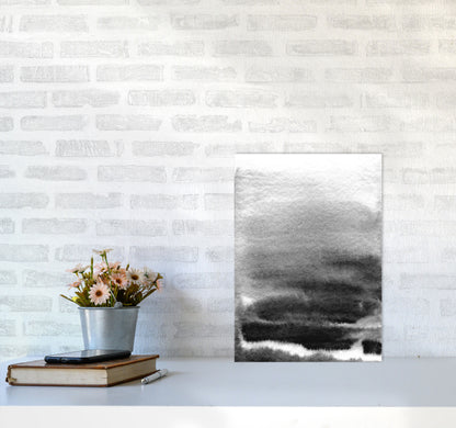Majestic Monochrome Watercolour 02 Art Print by Pixy Paper A3 Black Frame