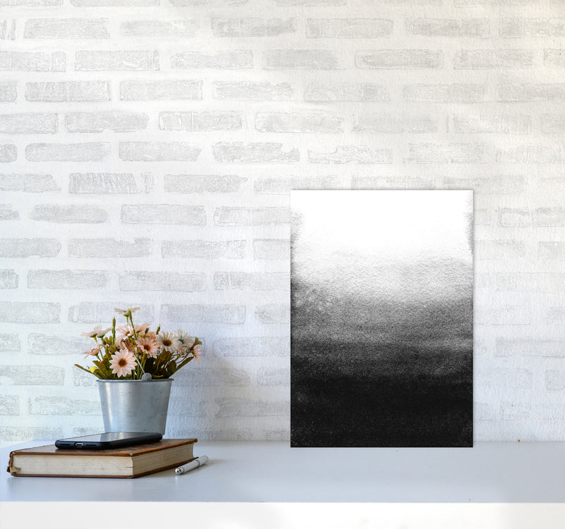 Majestic Monochrome Watercolour 07 Art Print by Pixy Paper A3 Black Frame