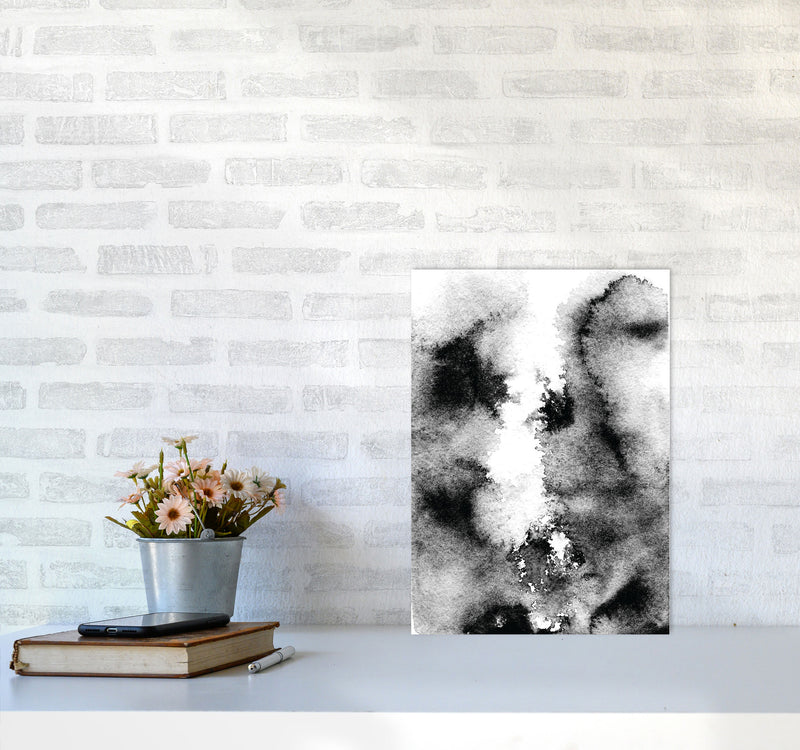 Majestic Monochrome Watercolour 10 Art Print by Pixy Paper A3 Black Frame
