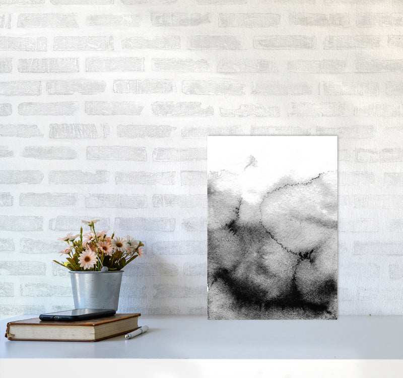 Majestic Monochrome Watercolour 09 Art Print by Pixy Paper A3 Black Frame