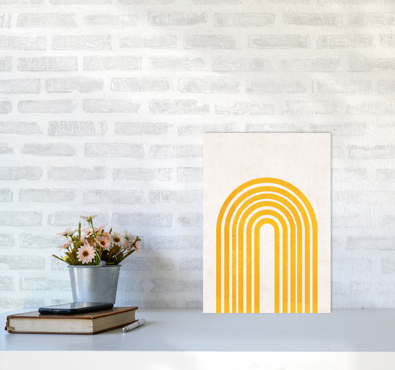 Rainbow mustard Art Print by Pixy Paper A3 Black Frame