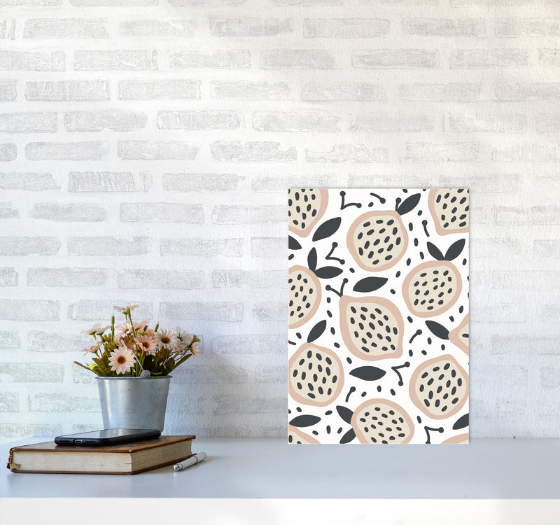 Inspired Fruit Art Print by Pixy Paper A3 Black Frame