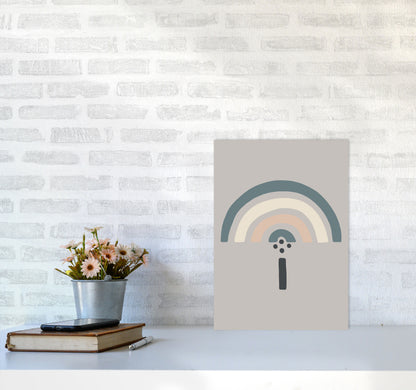 Inspired Natural Rainbow Stone Art Print by Pixy Paper A3 Black Frame