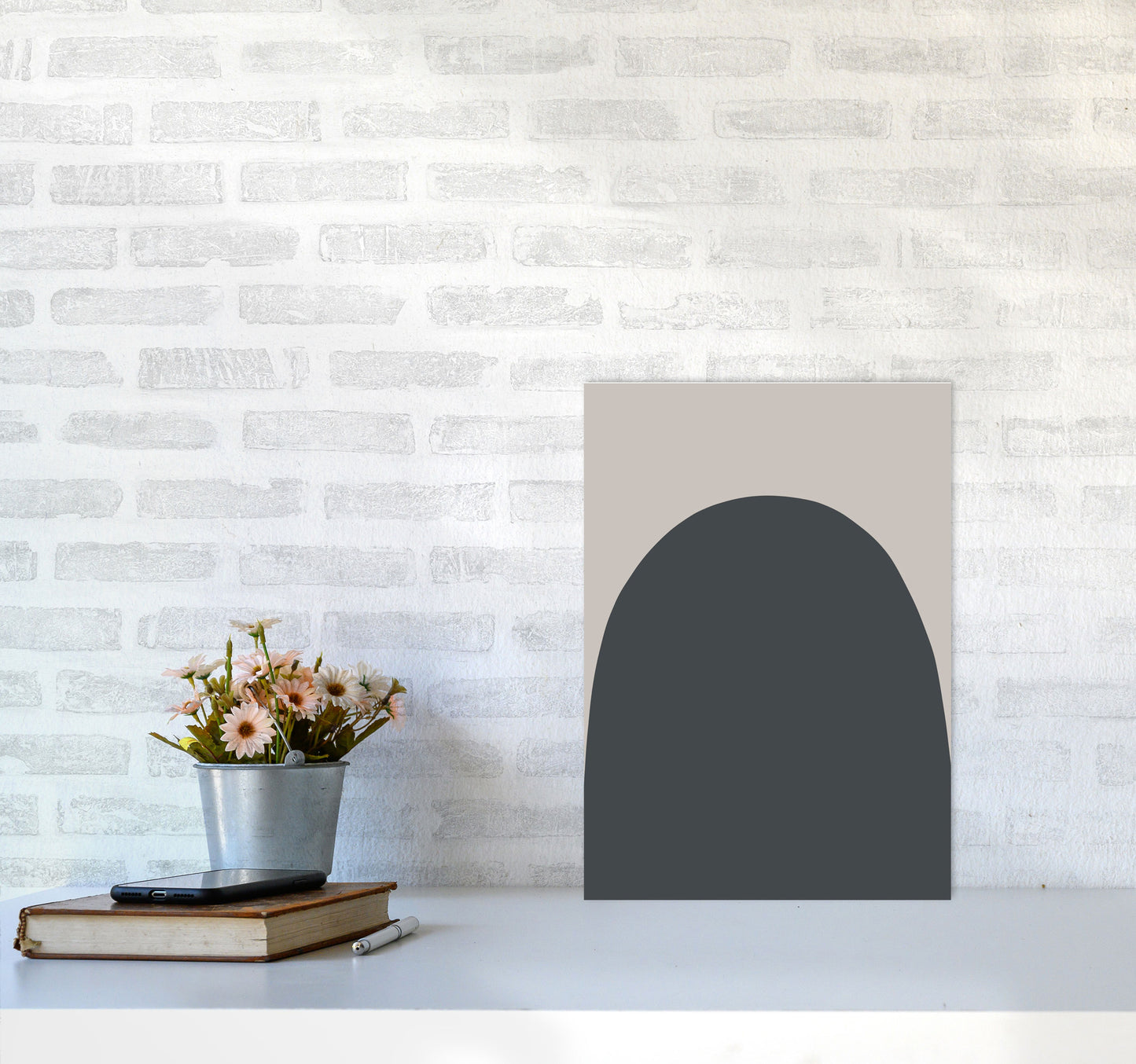 Inspired Off Black and Stone Hill Art Print by Pixy Paper A3 Black Frame