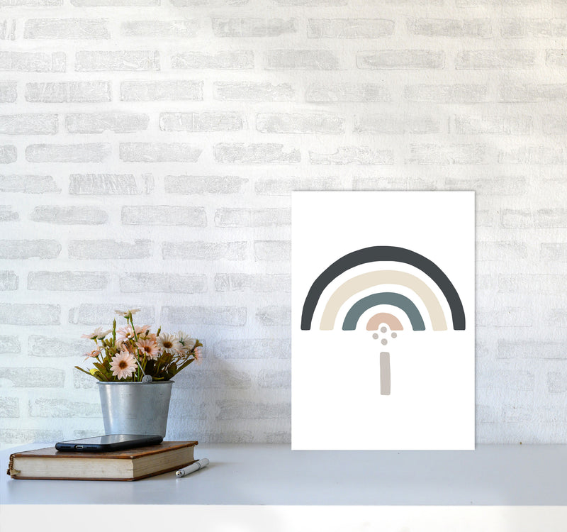 Inspired Natural Rainbow White Art Print by Pixy Paper A3 Black Frame