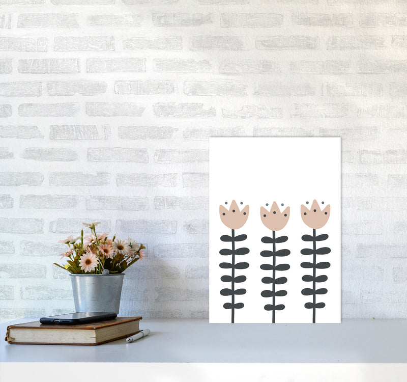 Inspired Flowers Art Print by Pixy Paper A3 Black Frame