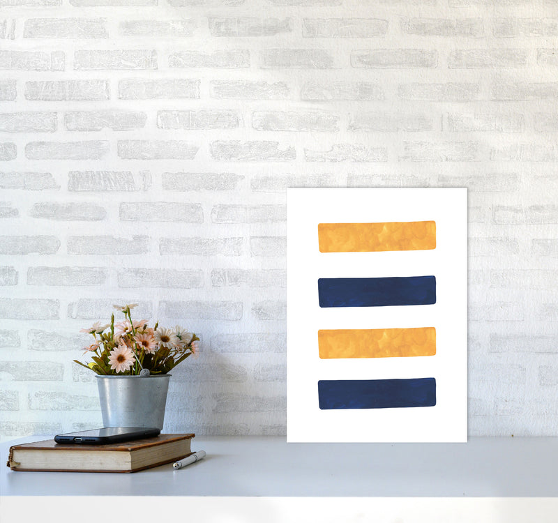 Horizon Abstract Lines  Art Print by Pixy Paper A3 Black Frame