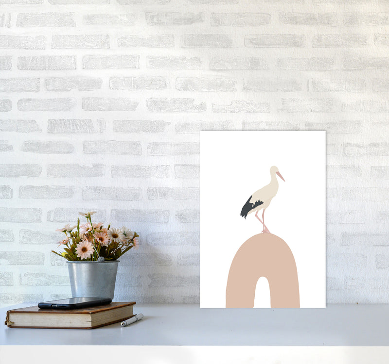 Inspired Bird on Rainbow Art Print by Pixy Paper A3 Black Frame