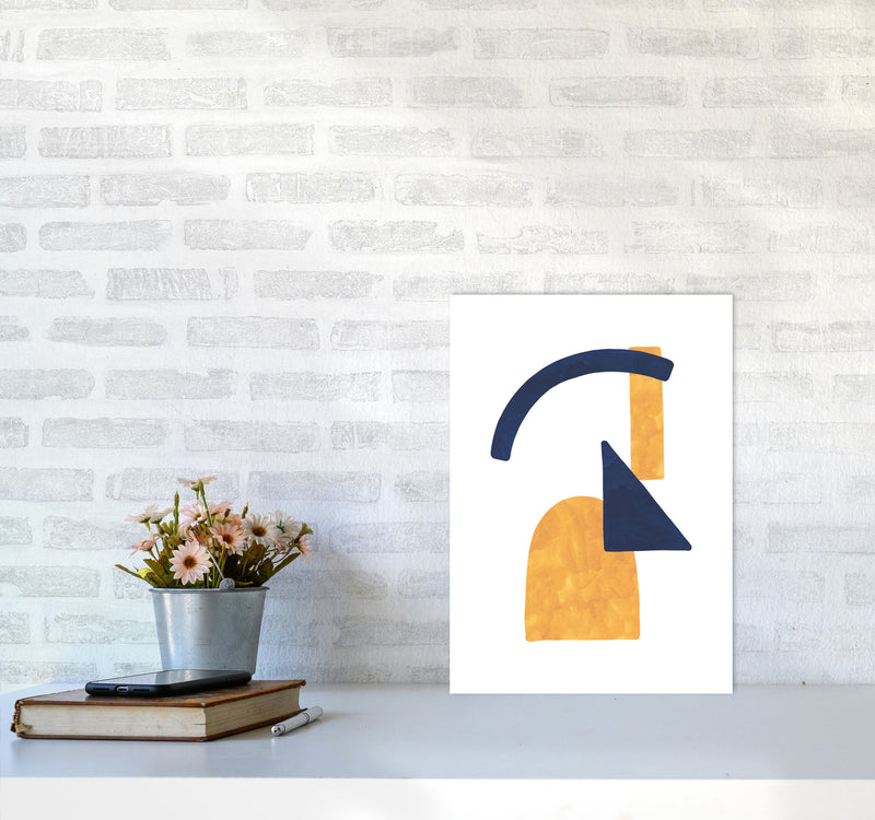 Horizon Abstract Shapes  Art Print by Pixy Paper A3 Black Frame
