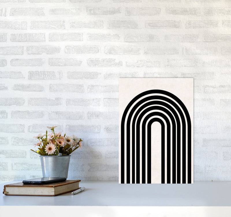 Black rainbow Art Print by Pixy Paper A3 Black Frame