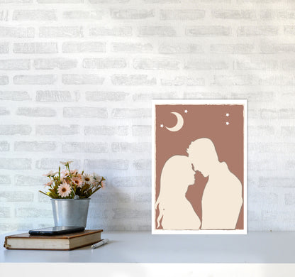 Autumn Lovers abstract Art Print by Pixy Paper A3 Black Frame