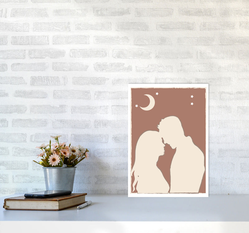 Autumn Lovers abstract Art Print by Pixy Paper A3 Black Frame