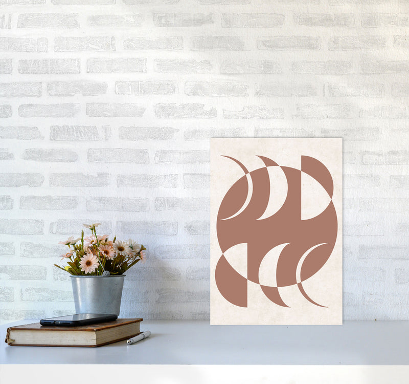 Autumn Moon Phases abstract Art Print by Pixy Paper A3 Black Frame