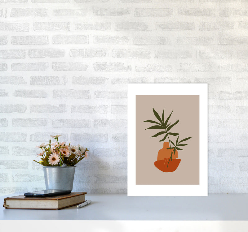 Autumn Plant abstract Art Print by Pixy Paper A3 Black Frame