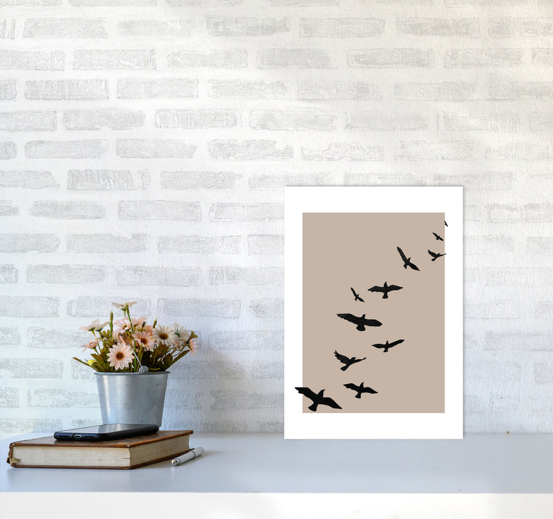 Autumn Skye abstract Art Print by Pixy Paper A3 Black Frame