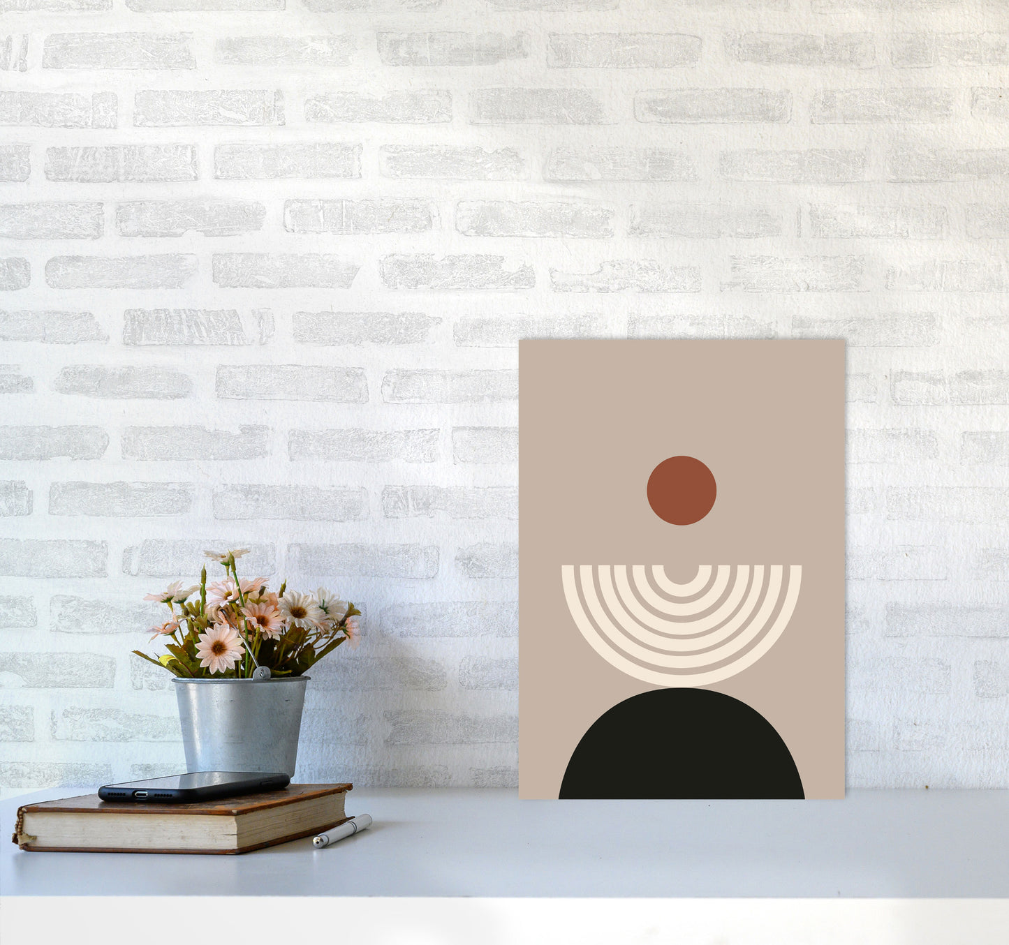 Autumn Lucille abstract Art Print by Pixy Paper A3 Black Frame