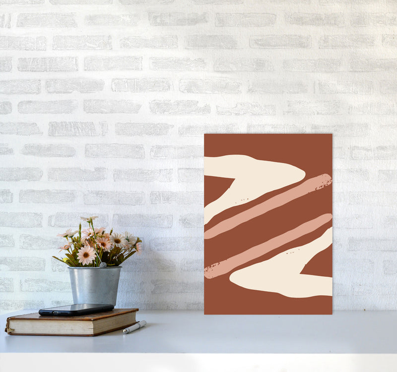Autumn Hazel abstract Art Print by Pixy Paper A3 Black Frame